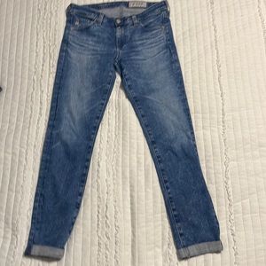 AG‎ Adriano Goldschmeid The STILT ROLL-UP CIGARETTE skinny Ankle Jeans Size 26